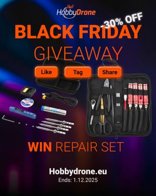 🎉 BLACK FRIDAY GIVEAWAY 🎉 Win a complete FPV Repair Set from HobbyDrone! How to enter: 1️⃣ Like this post 2️⃣ Tag 2...